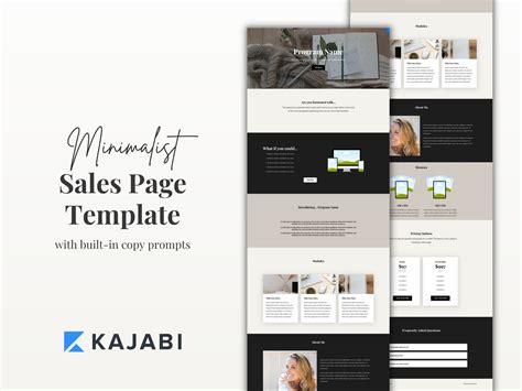 Kajabi Sales Page Template